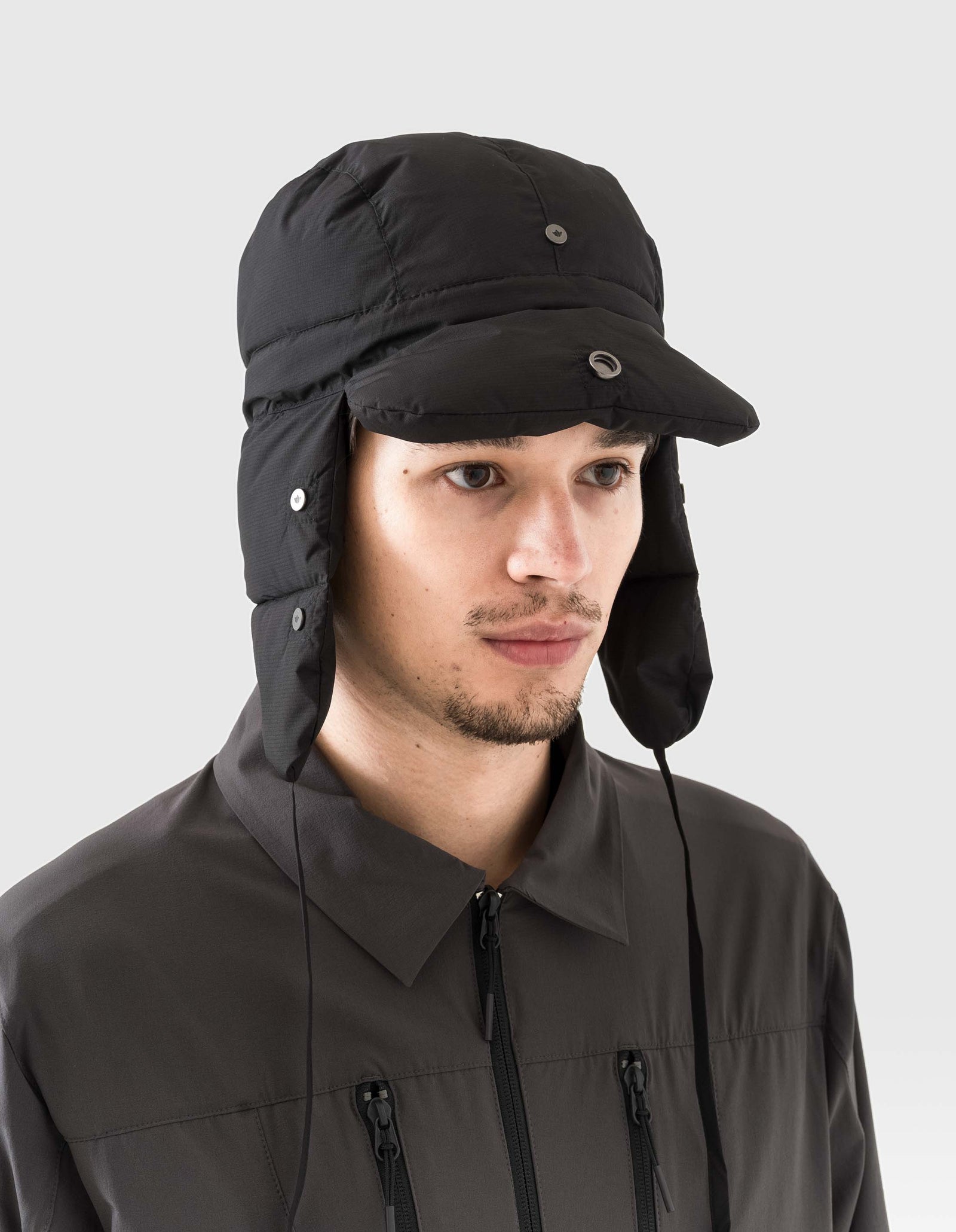 1383 Padded Aviator Hat Black