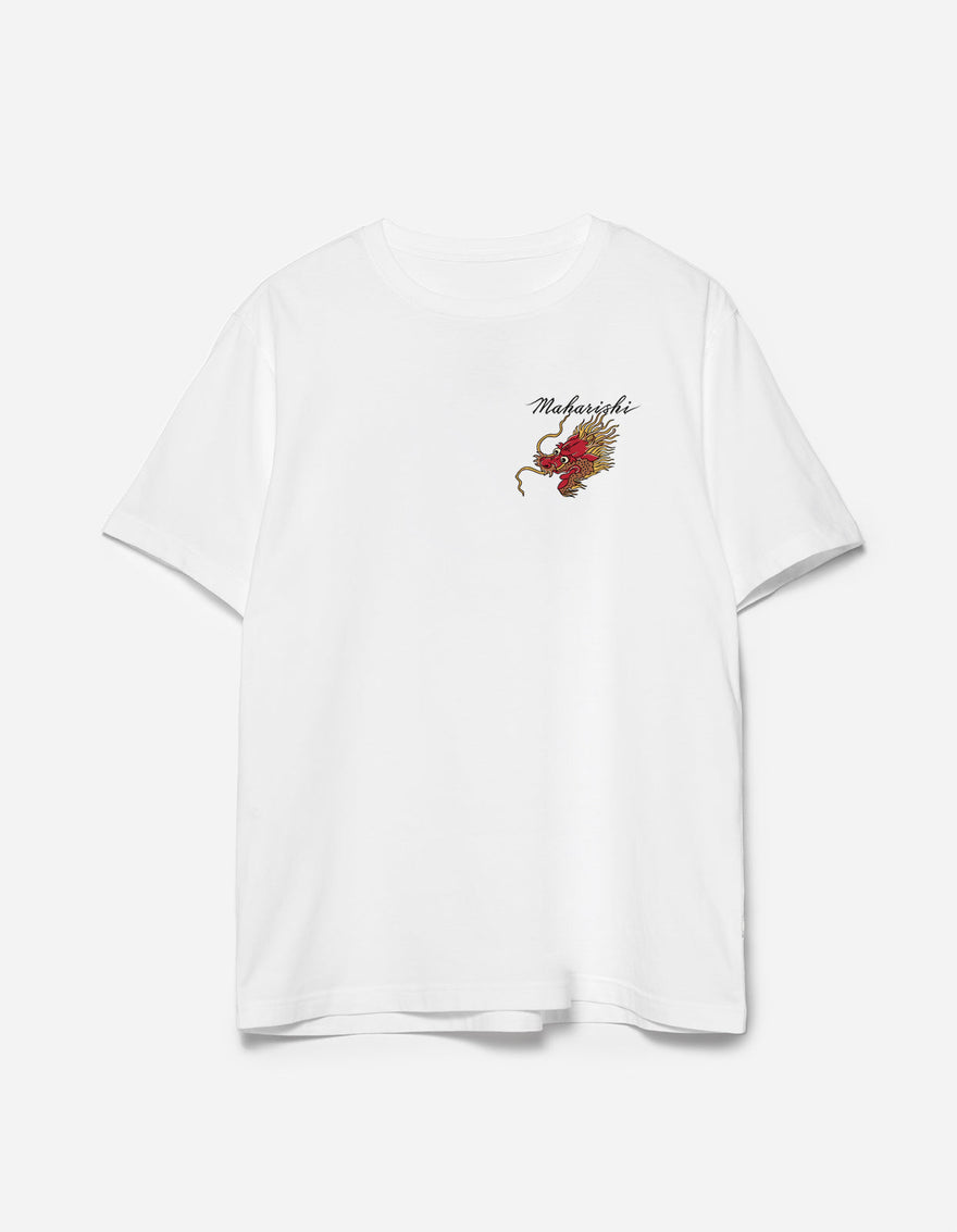 1385 Dragon Map T-Shirt White