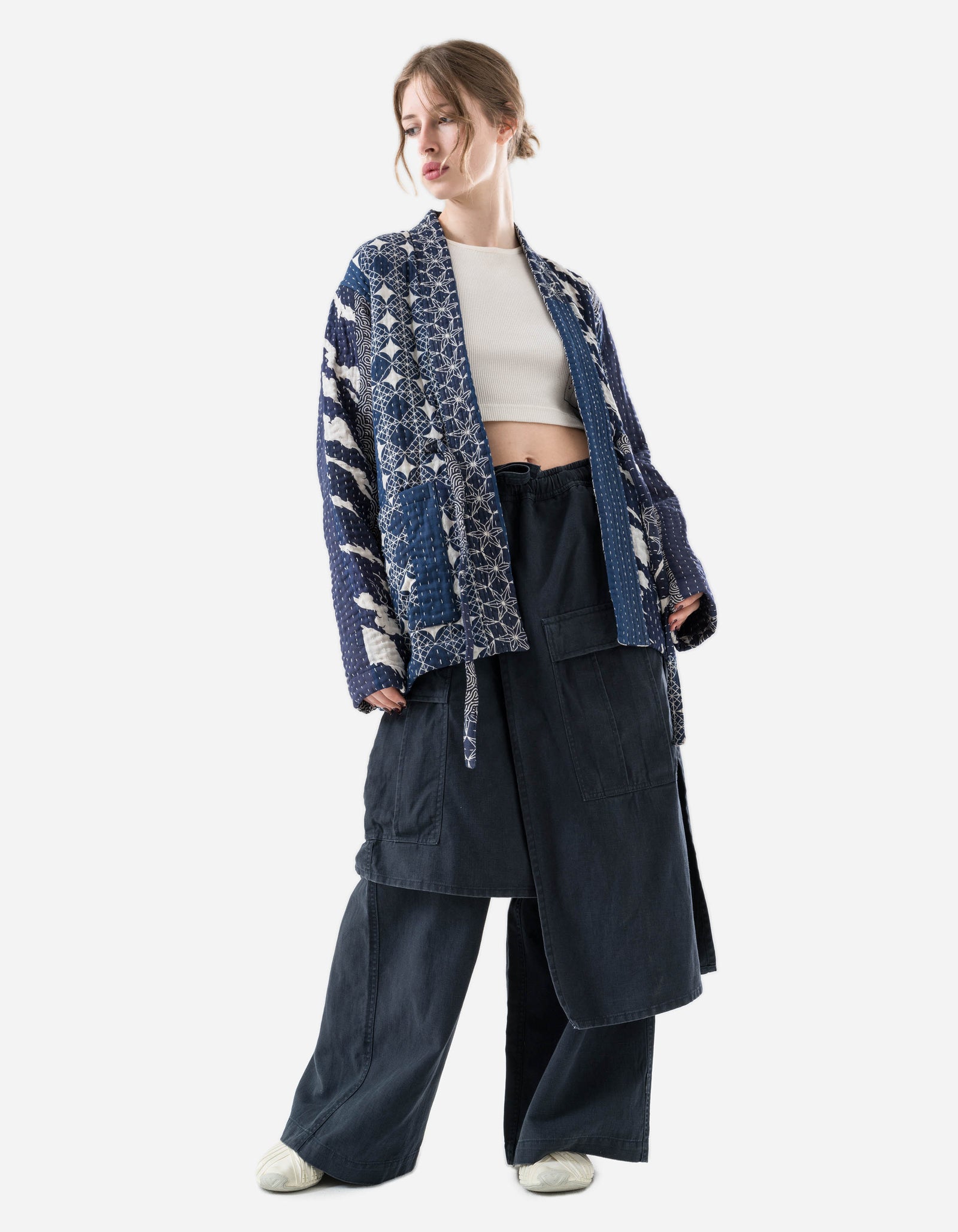 1470 Mahaboro Kimono Jacket Navy/Ecru