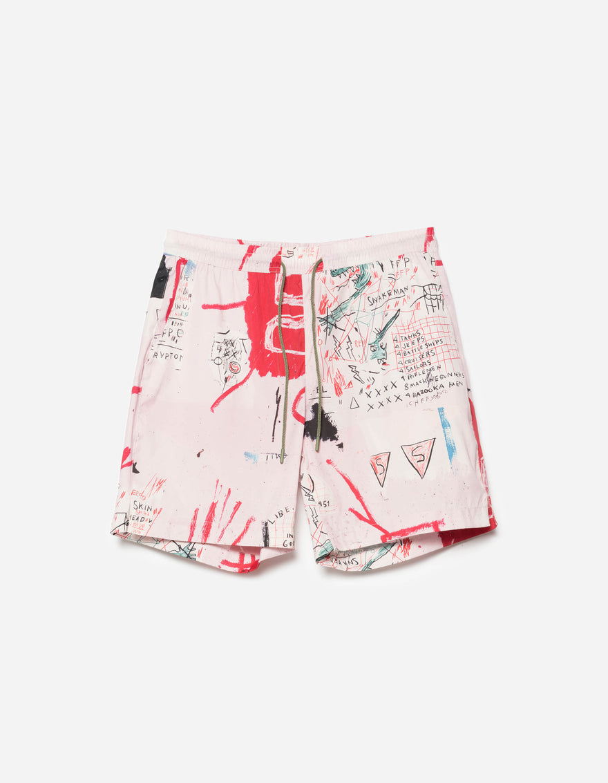 1483 Basquiat Year of the Snakeman Swim Shorts Pink