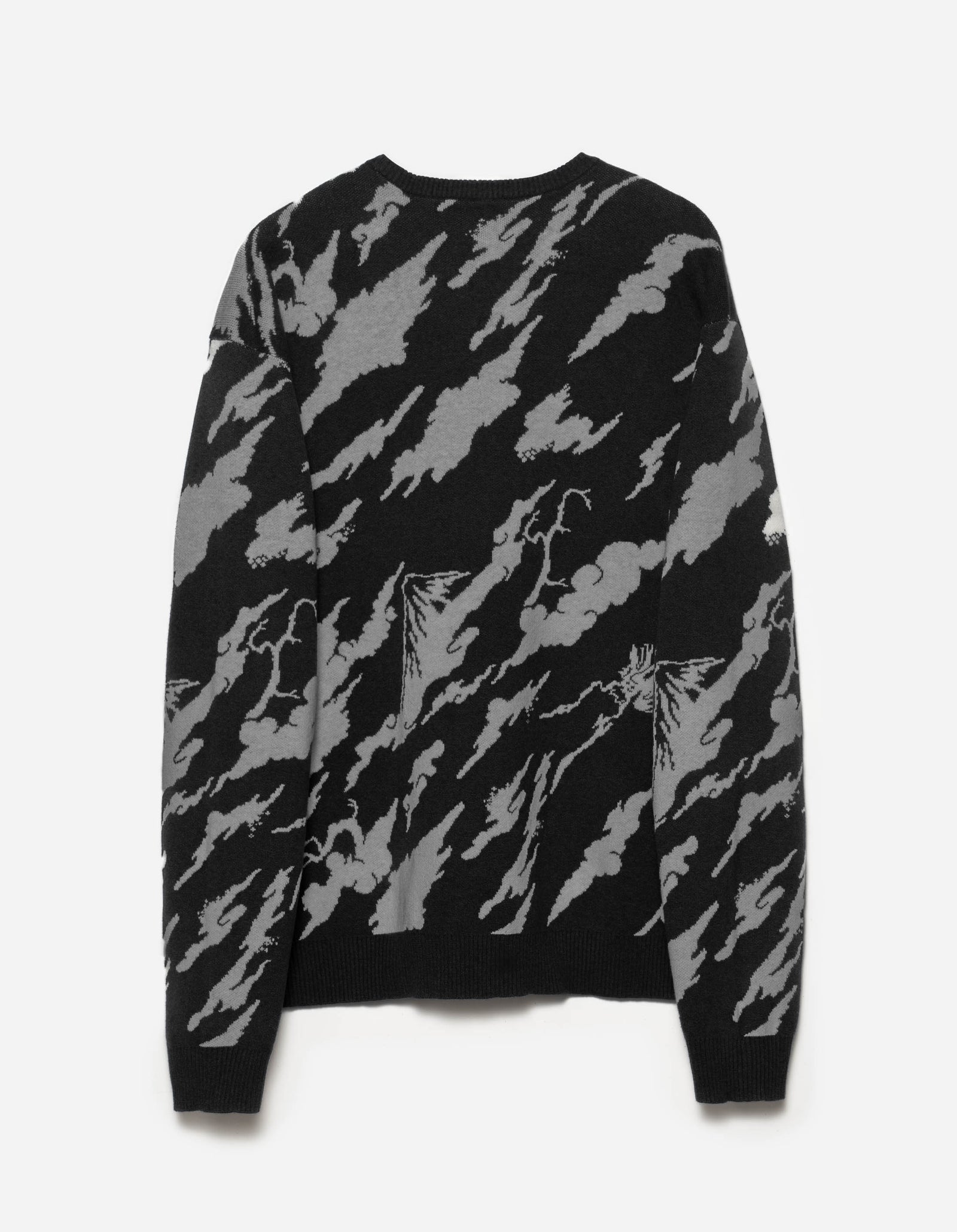 1485 Knitted Camo Crew Sweat Subdued Night