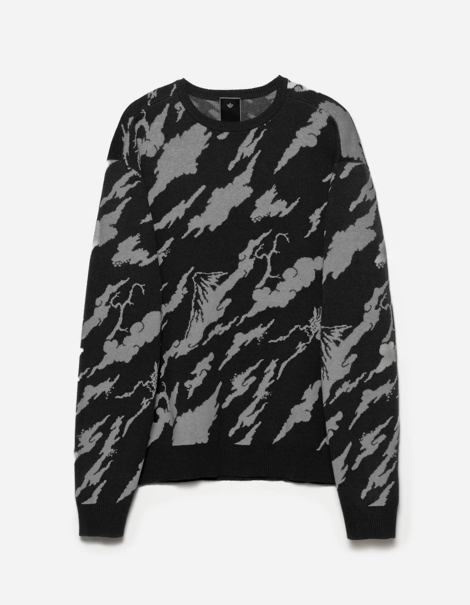 1485 Knitted Camo Crew Sweat Subdued Night