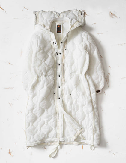 1598 Upcycled U.S. Army Inspector Parka White