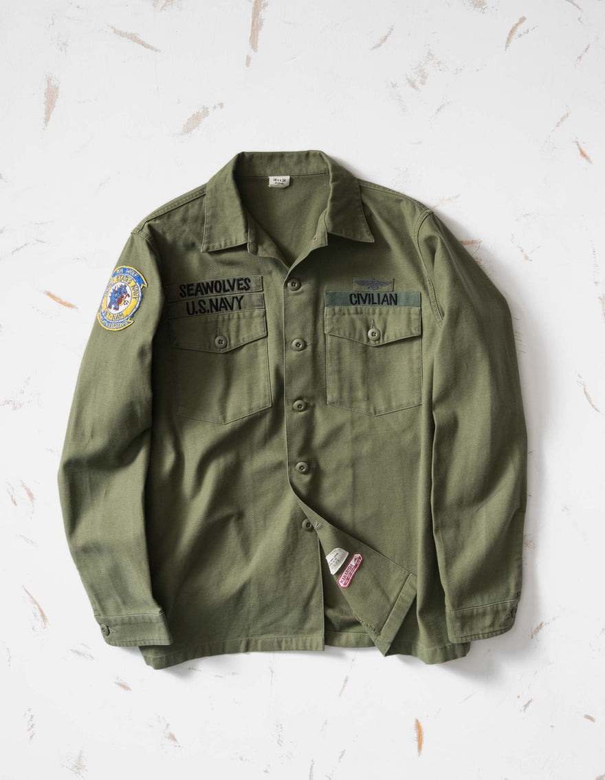 3523 Seawolves Utility Shirt Olive OG-107F