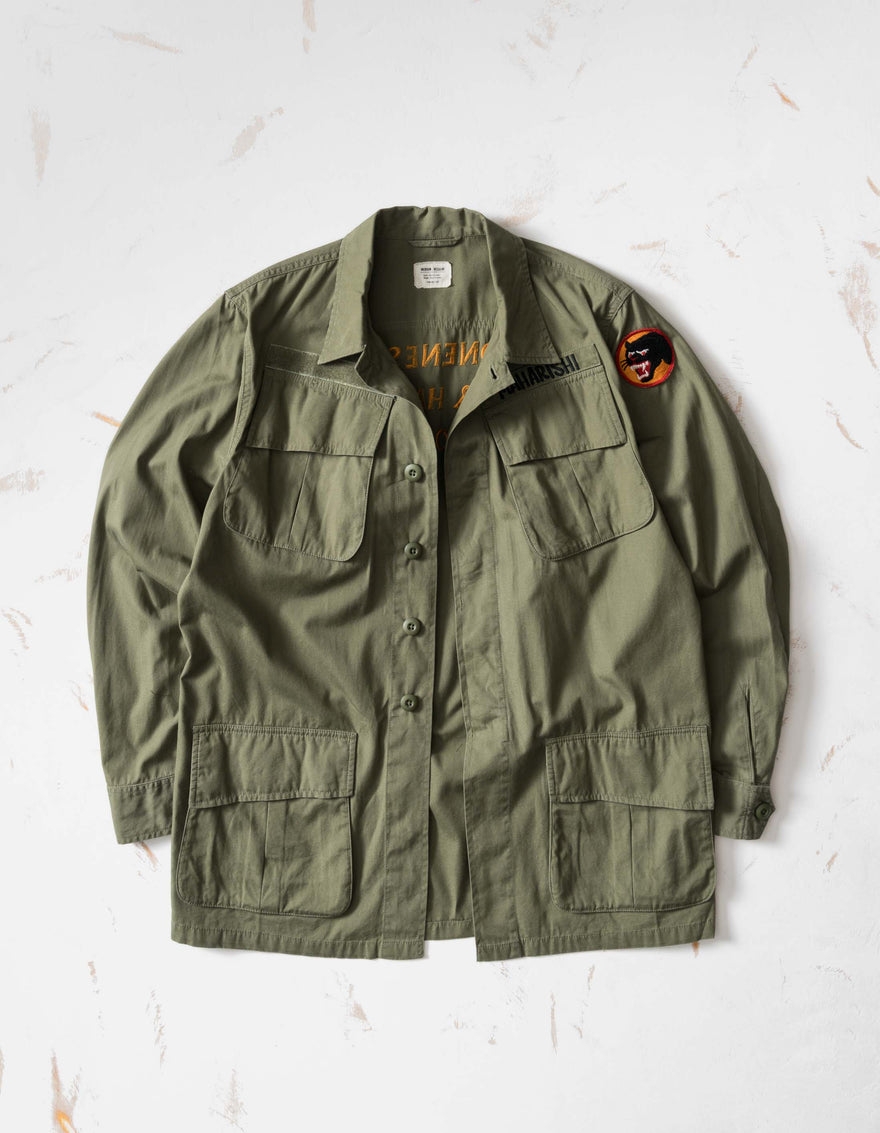 3584 Oneness Jungle Overshirt · Washed Cotton Poplin 200 Olive OG-107FF