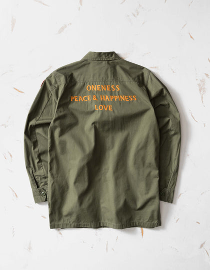 3584 Oneness Jungle Overshirt · Washed Cotton Poplin 200 Olive OG-107FF