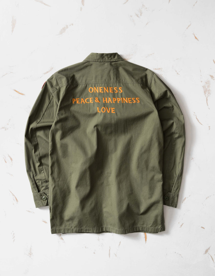 3584 Oneness Jungle Overshirt · Washed Cotton Poplin 200 Olive OG-107FF