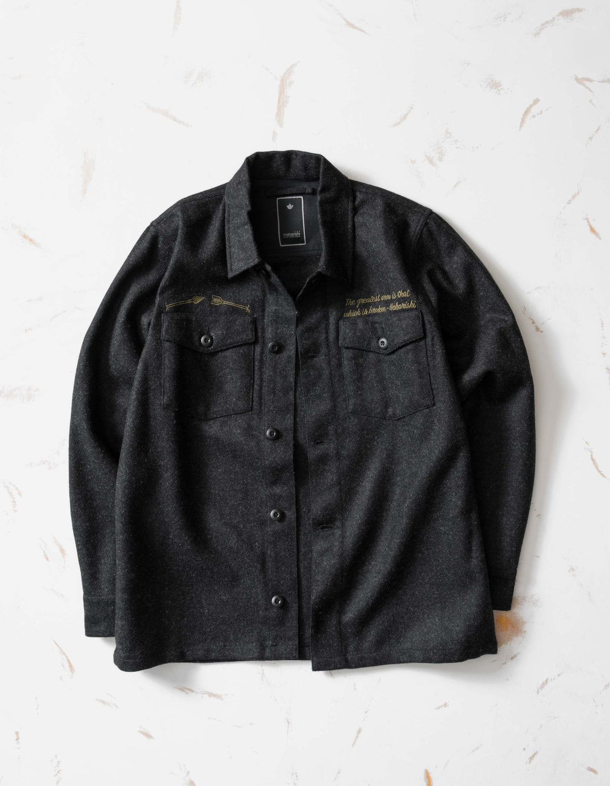 3638 Maharishi Wool Overshirt Black
