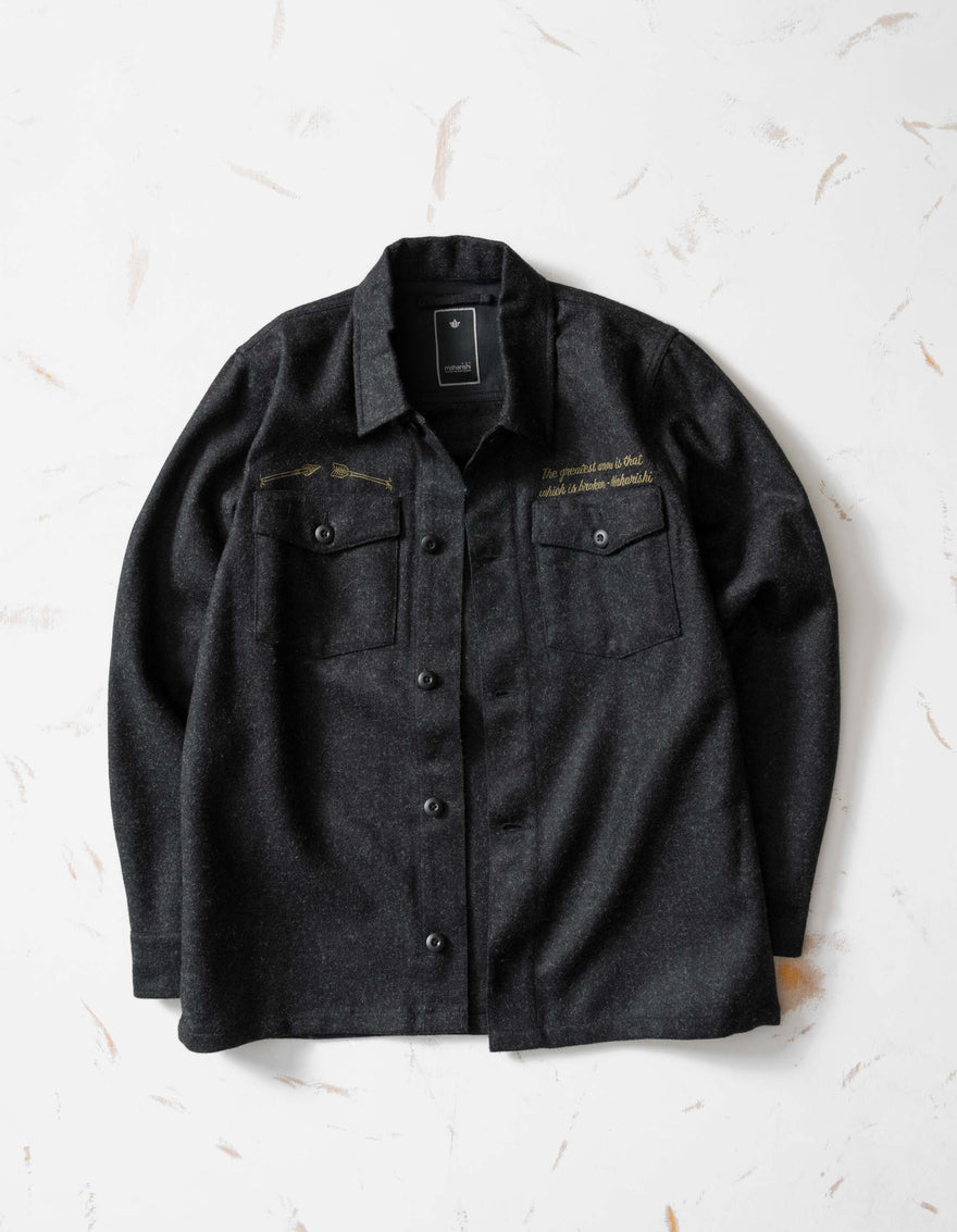 3638 Maharishi Wool Overshirt Black