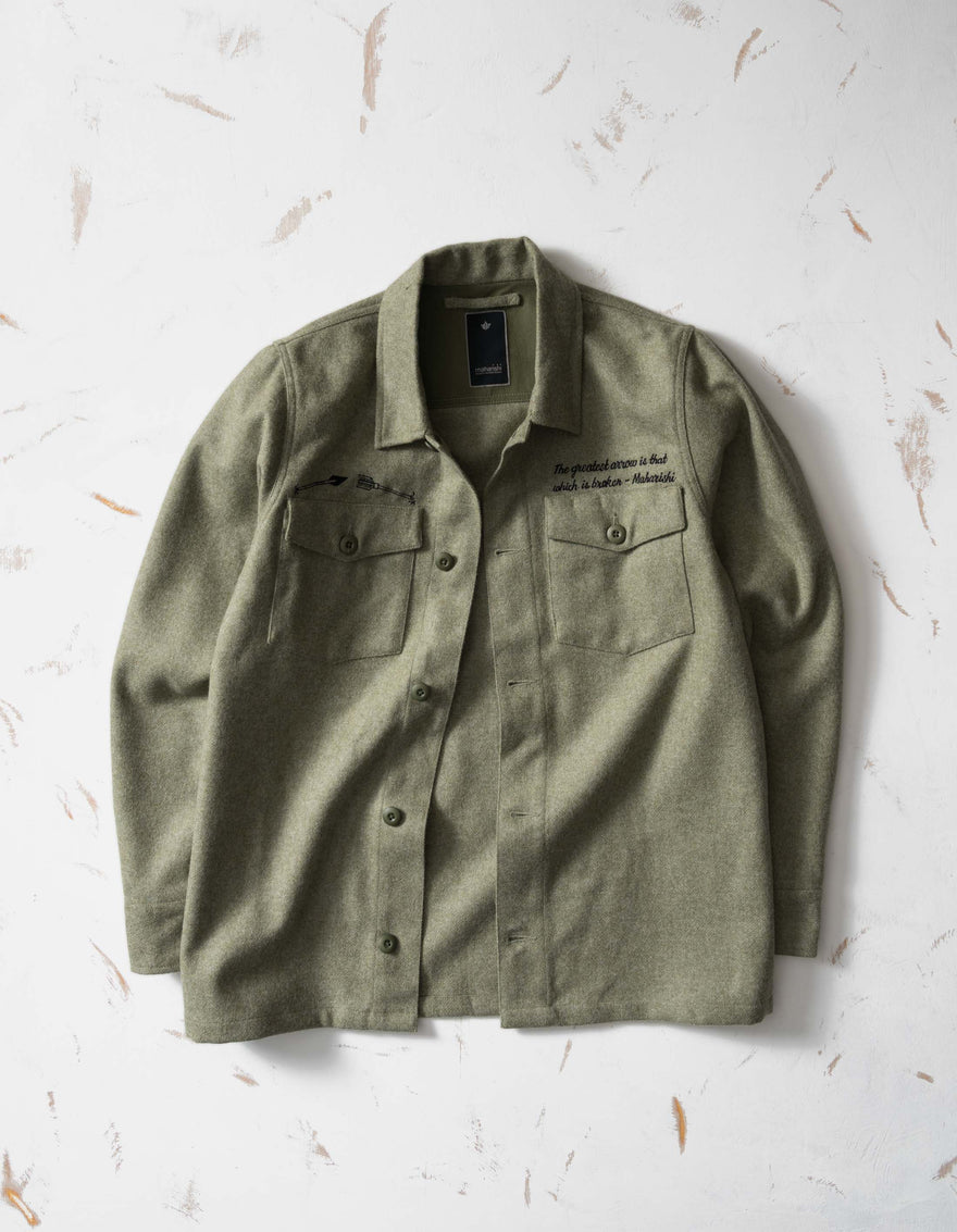 3638 Maharishi Wool Overshirt Light Olive