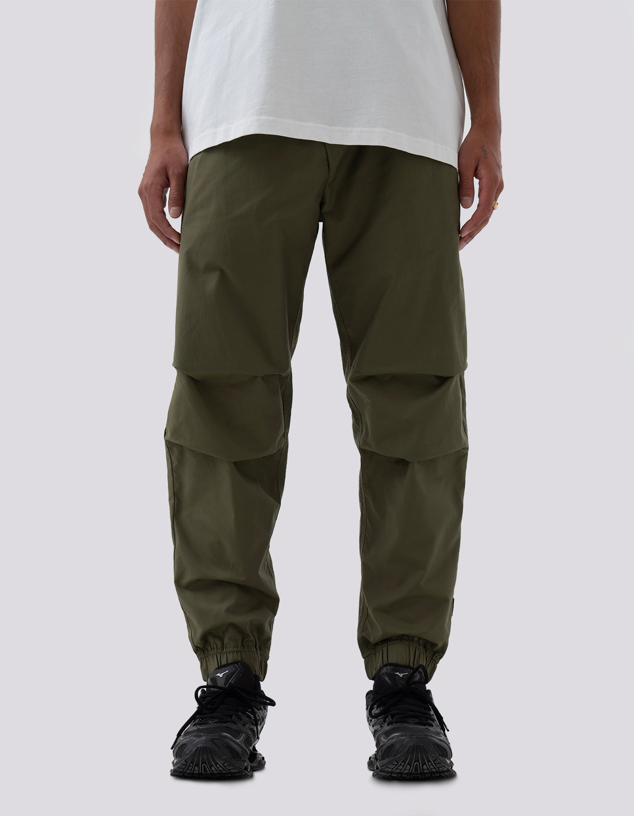 4050 Asym Track Pants Olive OG-107F