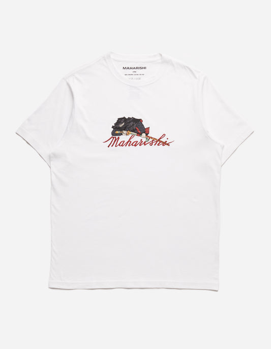 4501 Ninjutsu Embroidered T-Shirt White