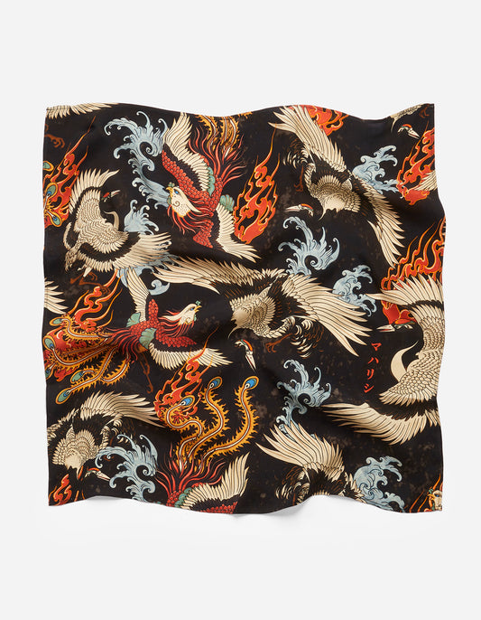 4530 Peace Cranes Bandana Black