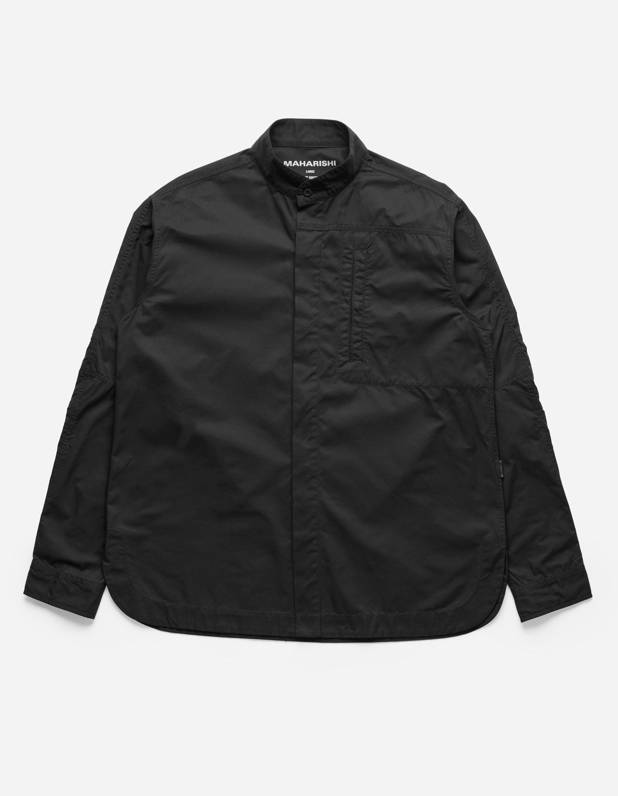 4585 Stand Collar Shirt Black