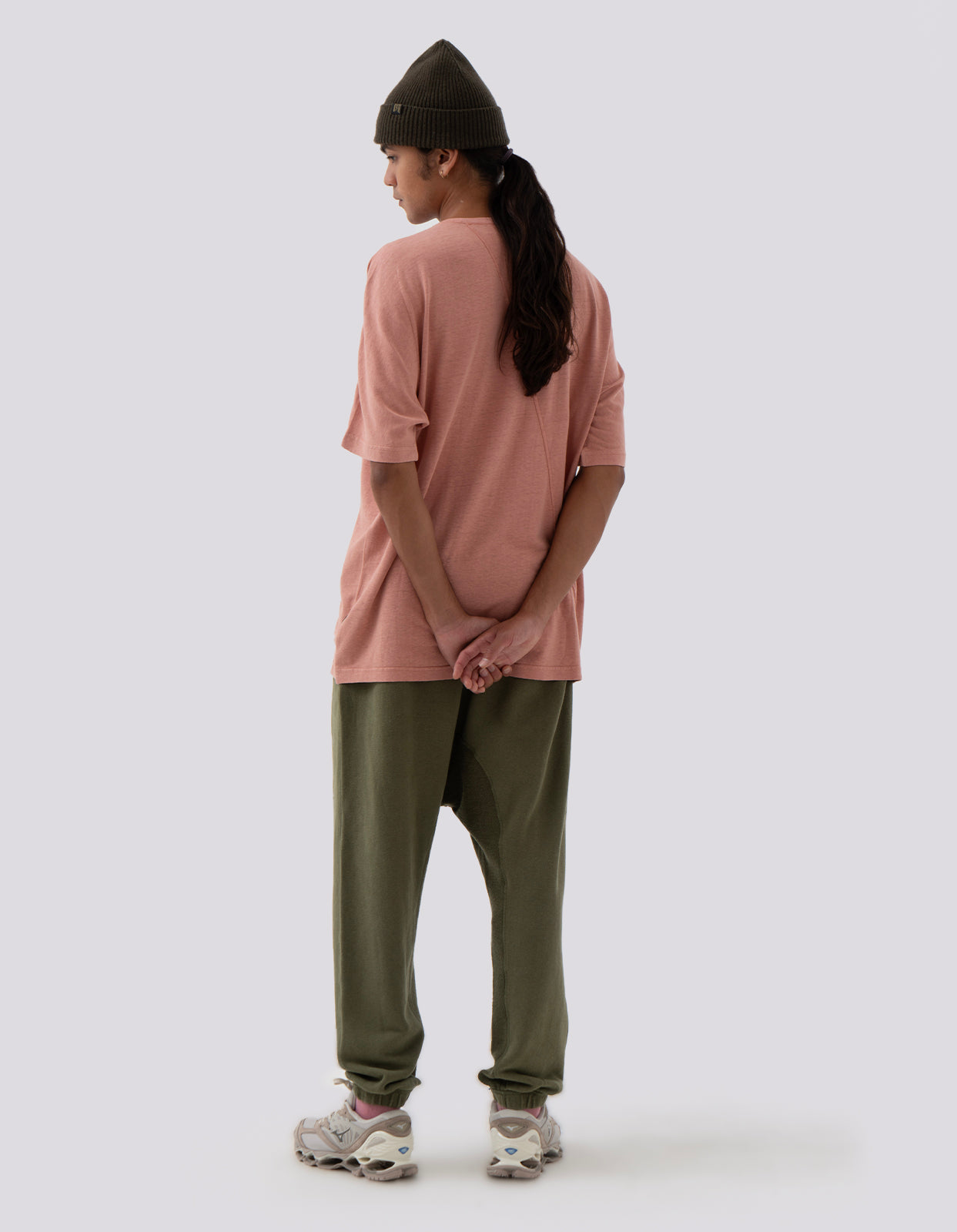 5003 Kesagiri Hemp Low Sweatpants Olive OG-107F