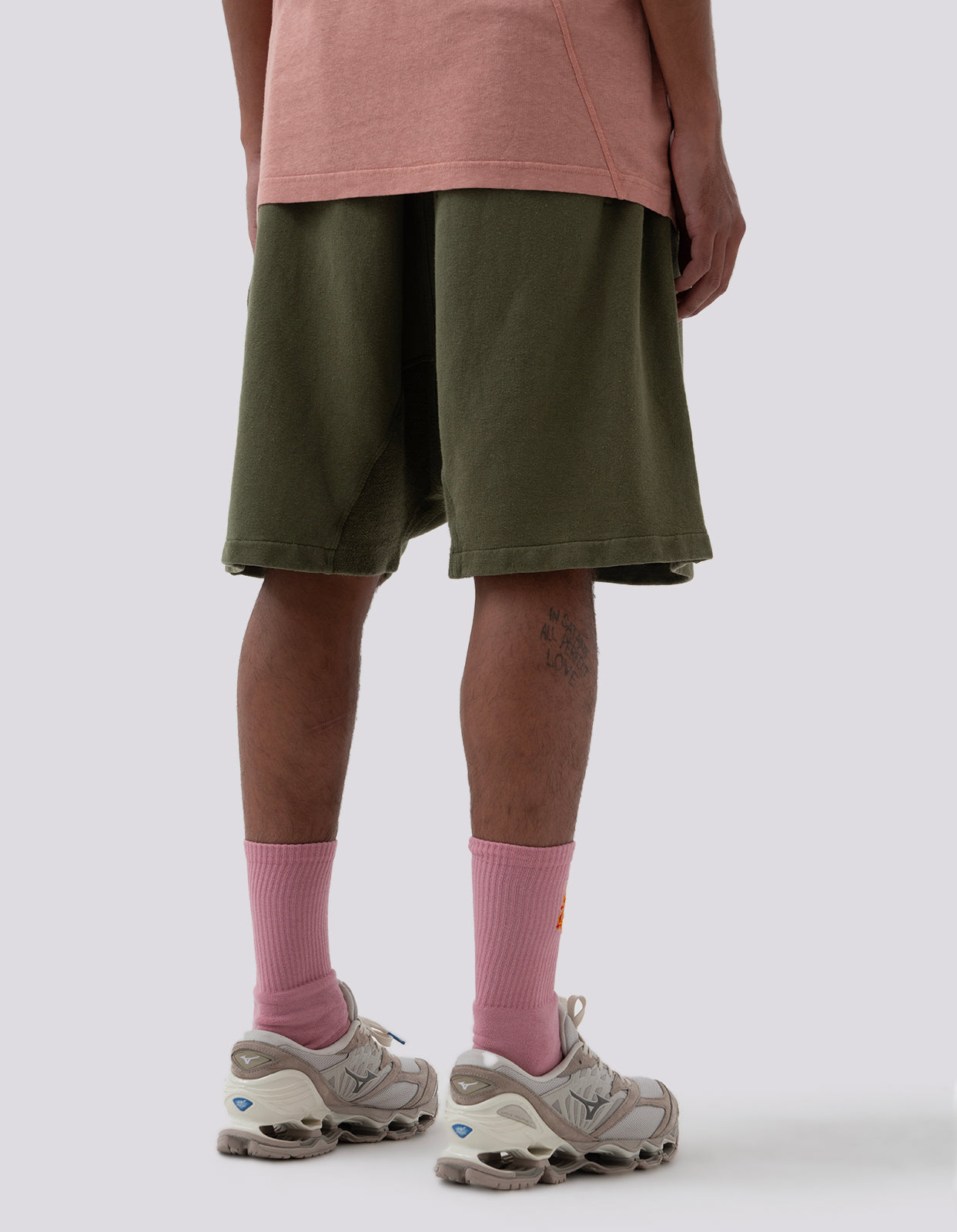 5004 Kesagiri Hemp Sweat Shorts Olive OG-107F