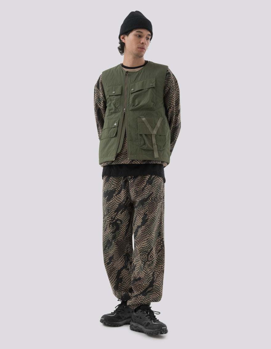 5038 Veg Dyed Tech Cargo Vest Olive