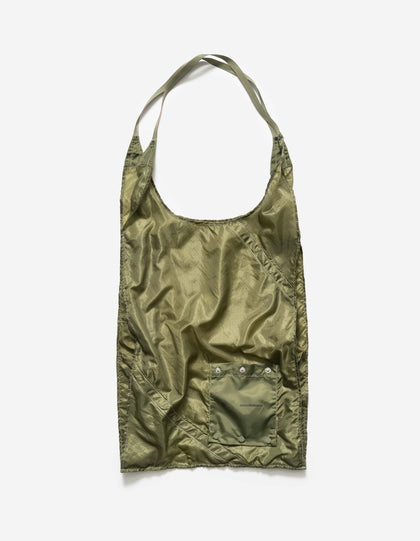 5073 Upcycled Rollaway Shopping Bag Olive