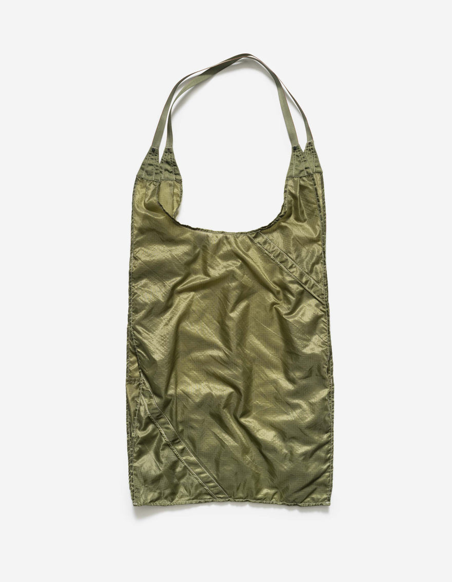 5073 Upcycled Rollaway Shopping Bag Olive