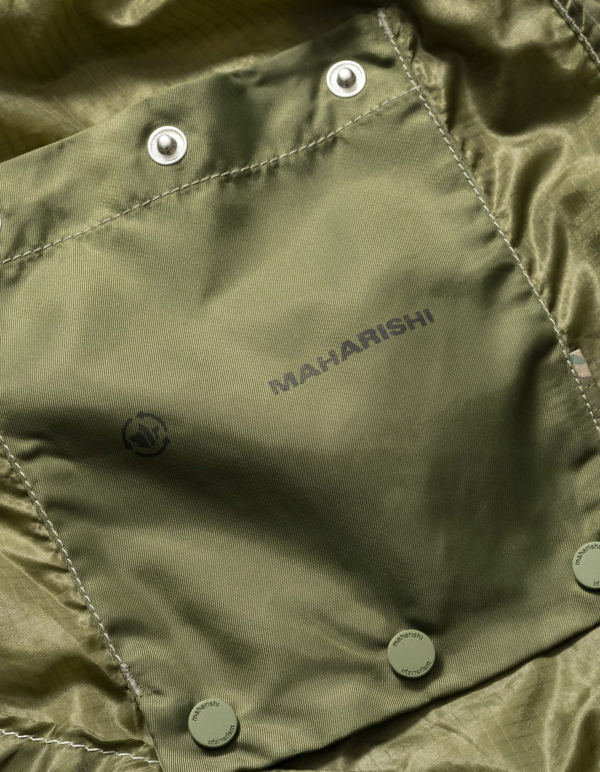 5073 Upcycled Rollaway Shopping Bag Olive