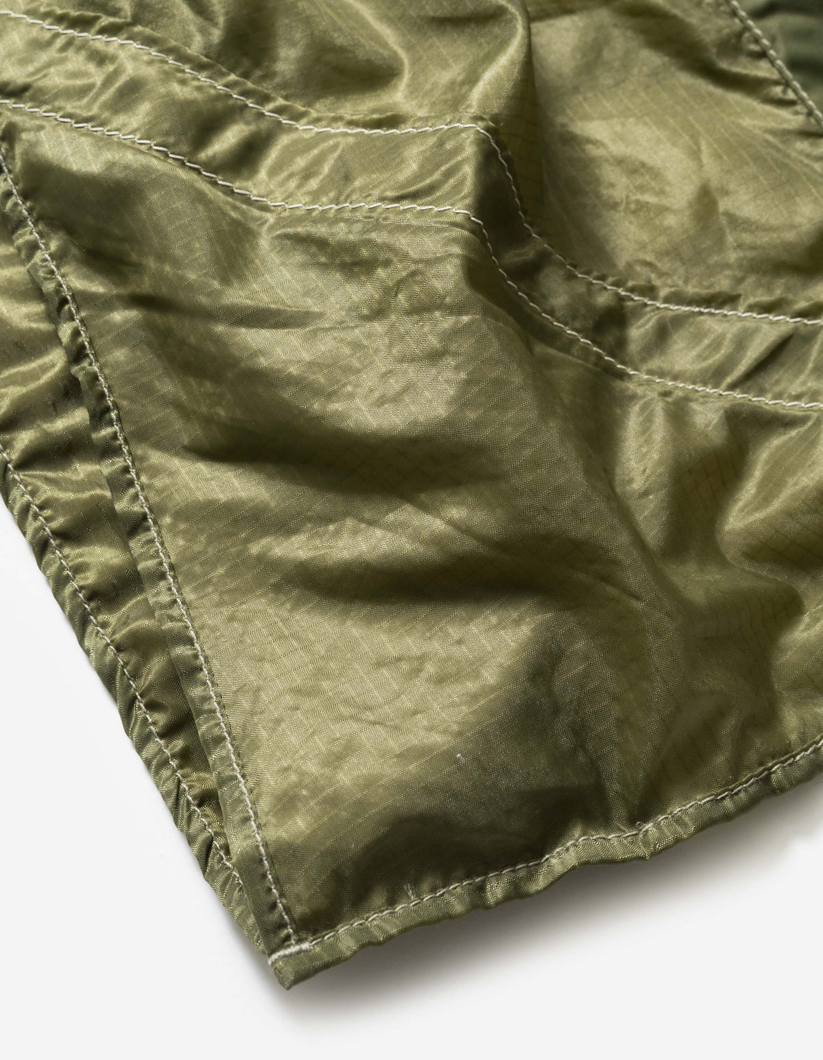 5073 Upcycled Rollaway Shopping Bag Olive