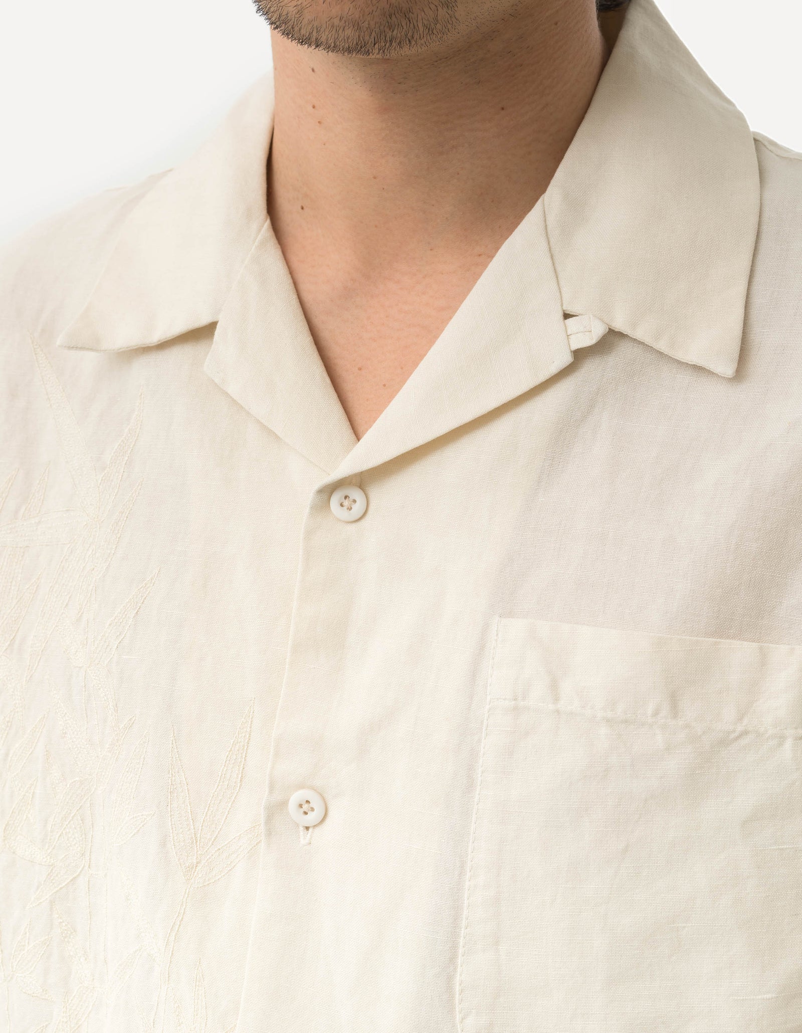 5078 Dragon Bamboo Hemp Shirt Ecru