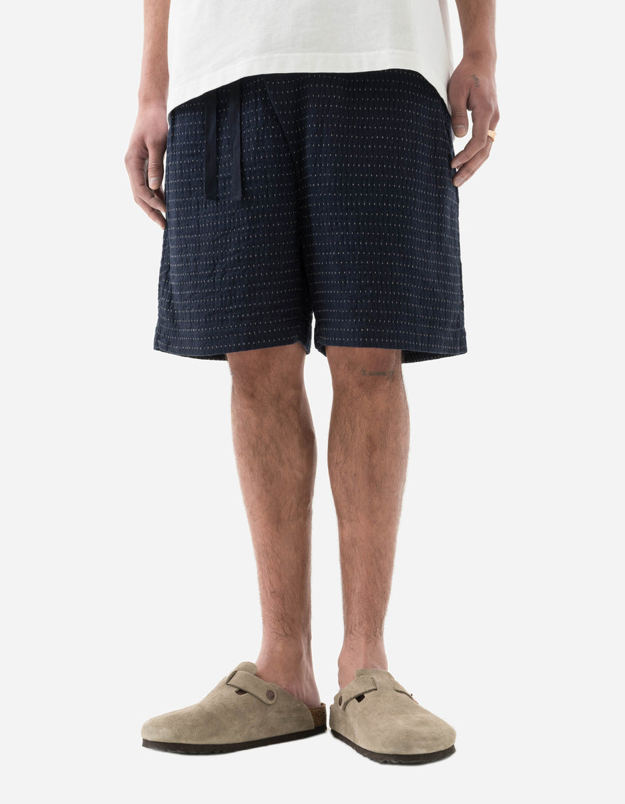5114 Noragi Loose Asym Track Shorts Indigo