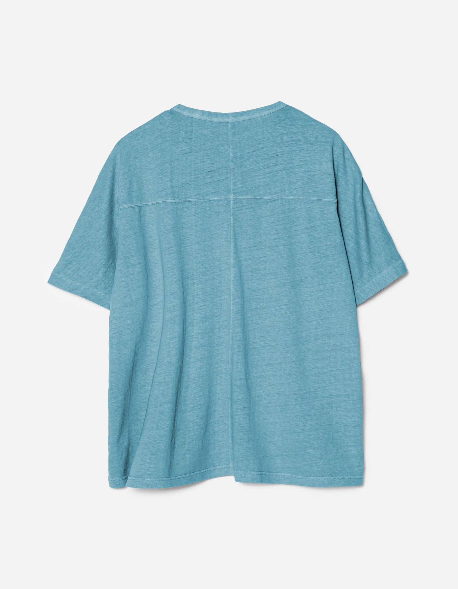 5234 Hemp Cross Loose S/S T-Shirt Airforce Blue