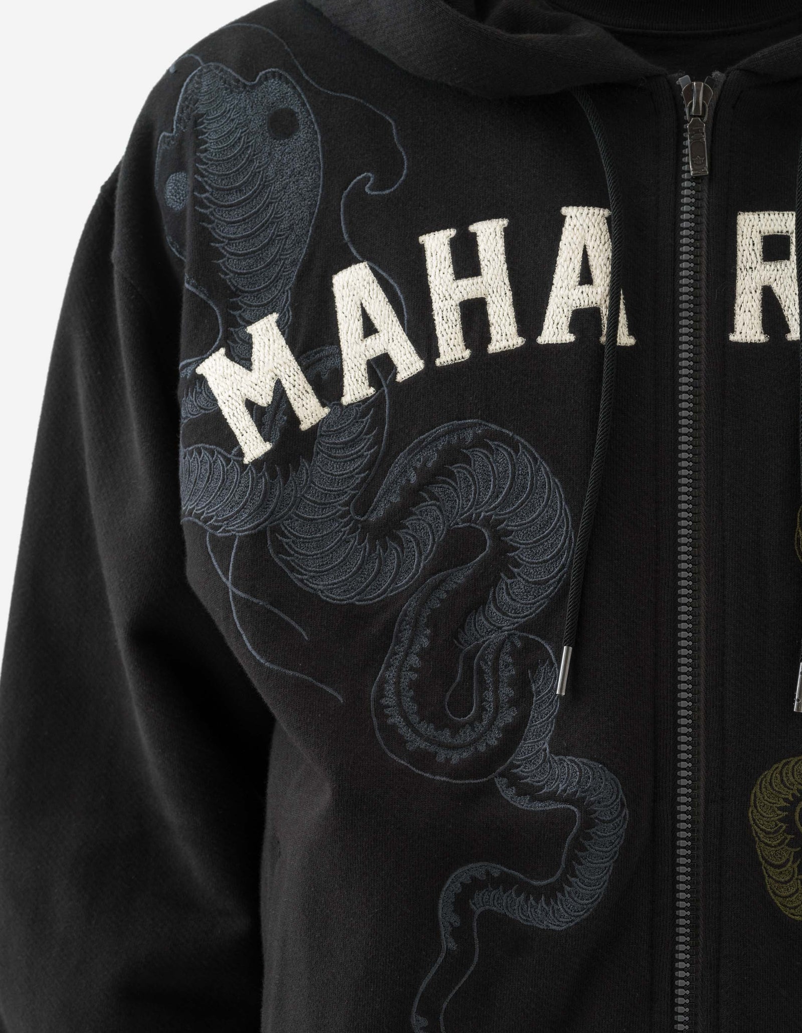 6011 Cobra Zipped Hooded Sweat Black