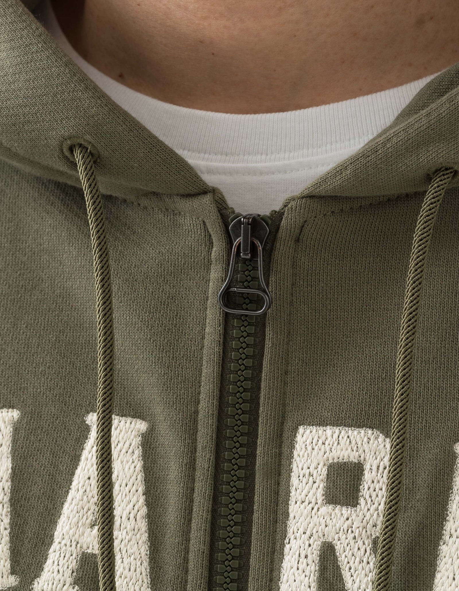 6011 Cobra Zipped Hooded Sweat Olive OG-107F