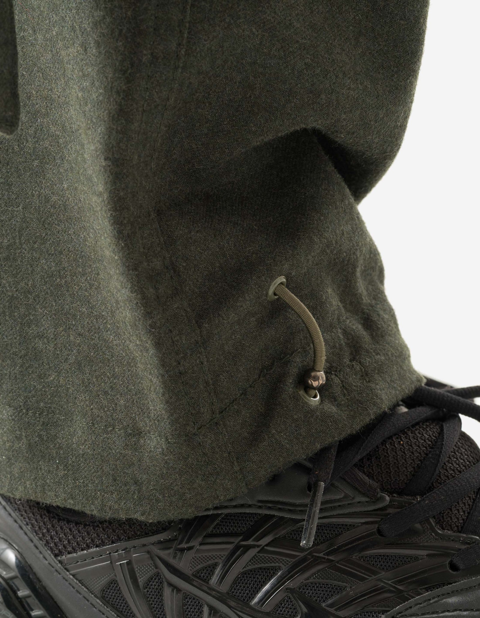 6068 Merino Wool Cargo Track Pants Dark Olive