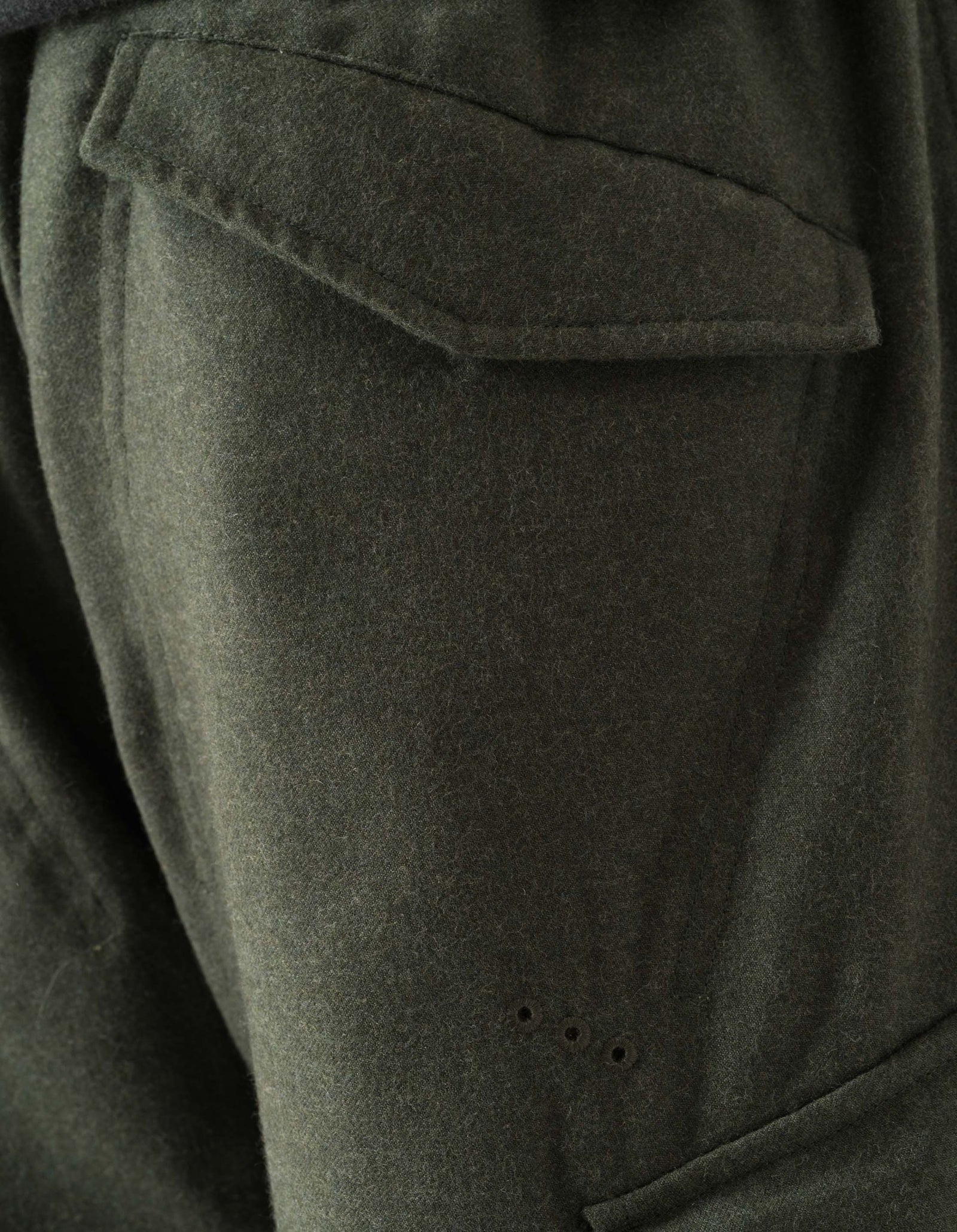 6068 Merino Wool Cargo Track Pants Dark Olive
