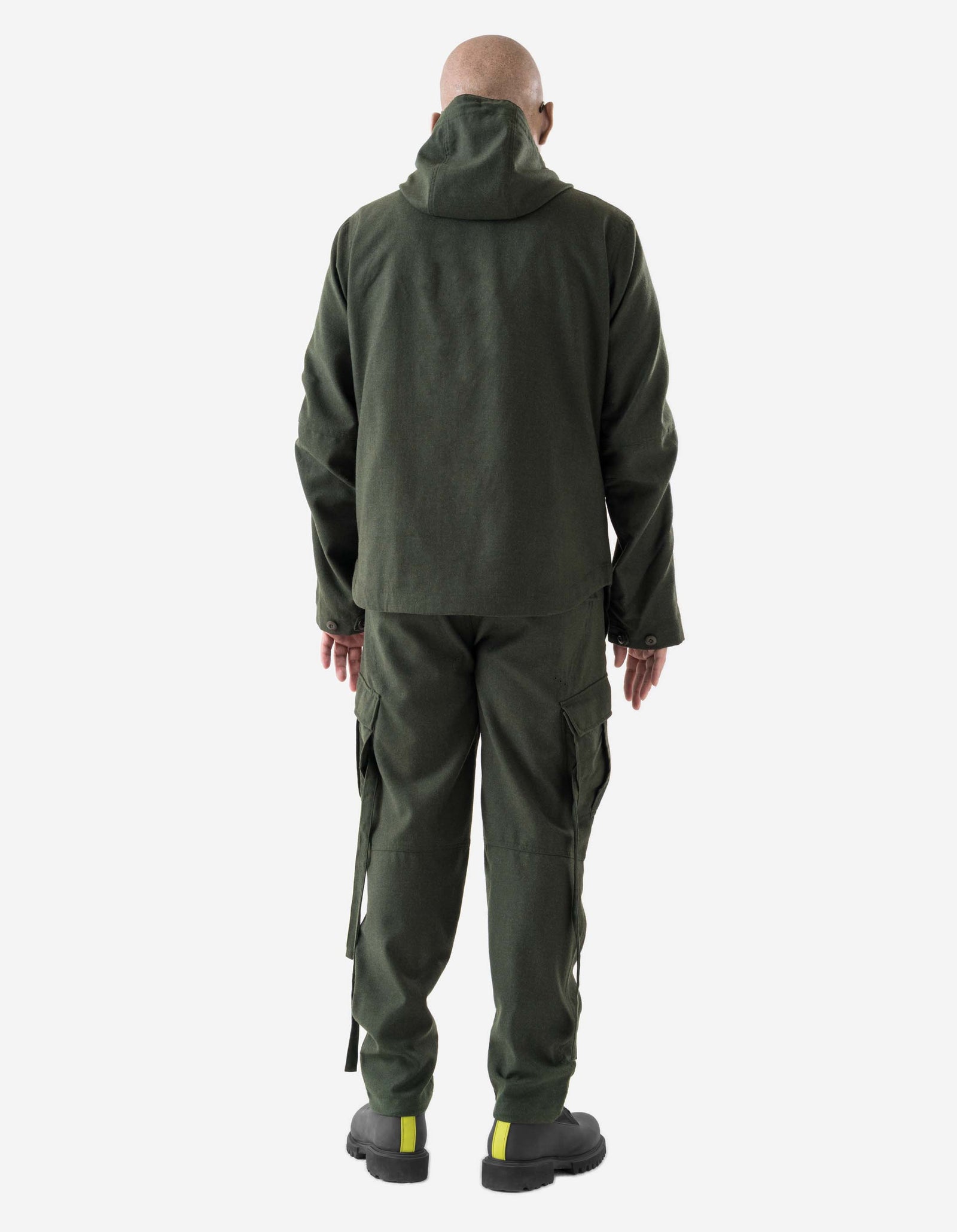 6067 Merino Wool Tibetan Monk Jacket Dark Olive
