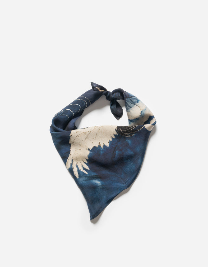 6246 Boro Crane Bandana Indigo