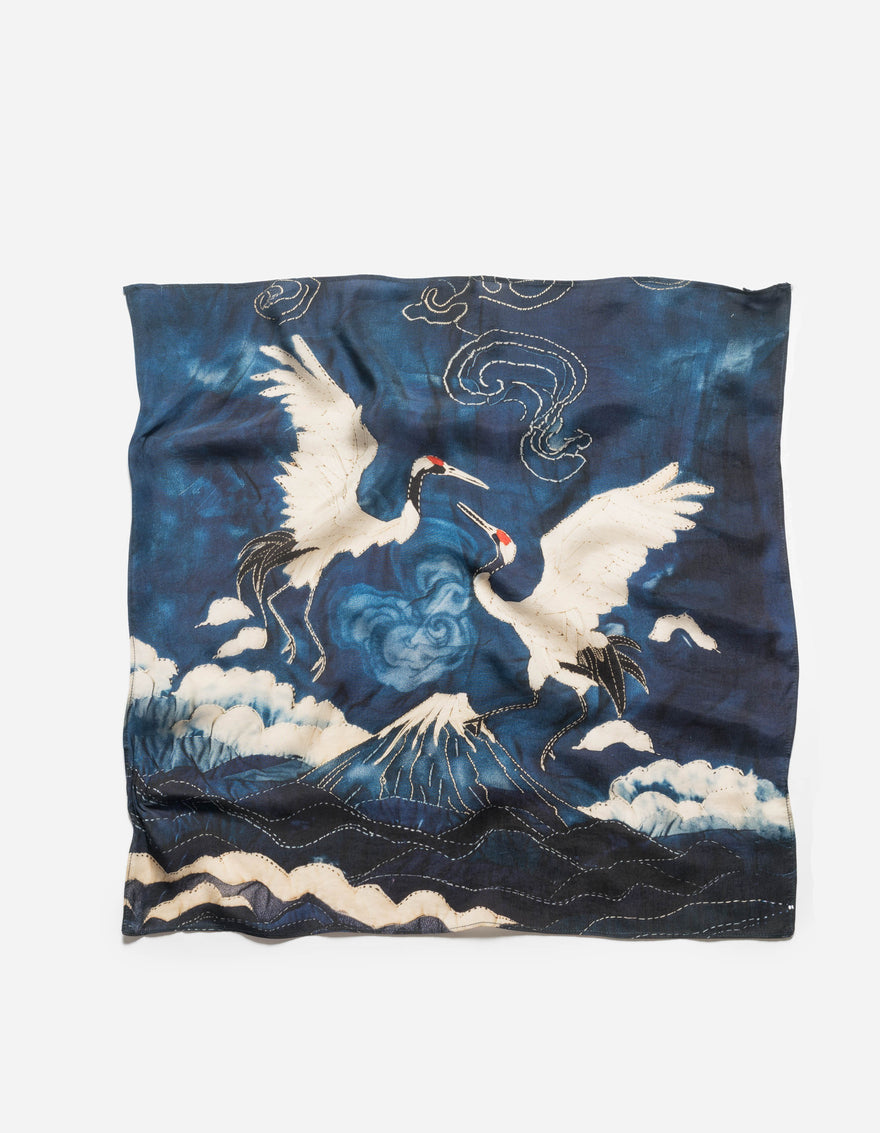 6246 Boro Crane Bandana Indigo