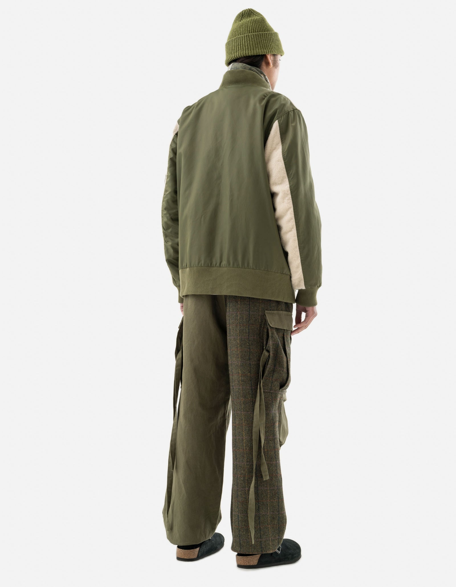 5257 Fleece CWU Flight Kimono Olive/Ecru