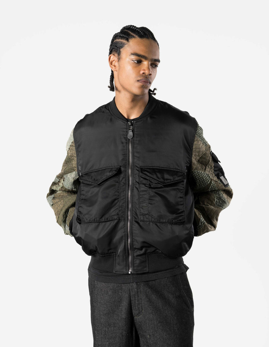7183 M.A.F MA1 Flight Jacket Black