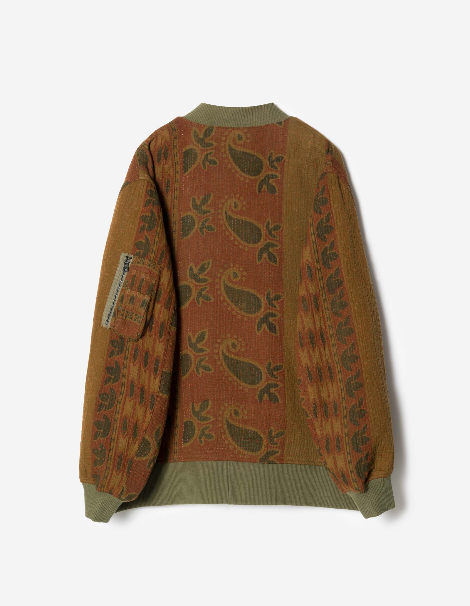 7186 Upcycled MA1 Kimono Olive