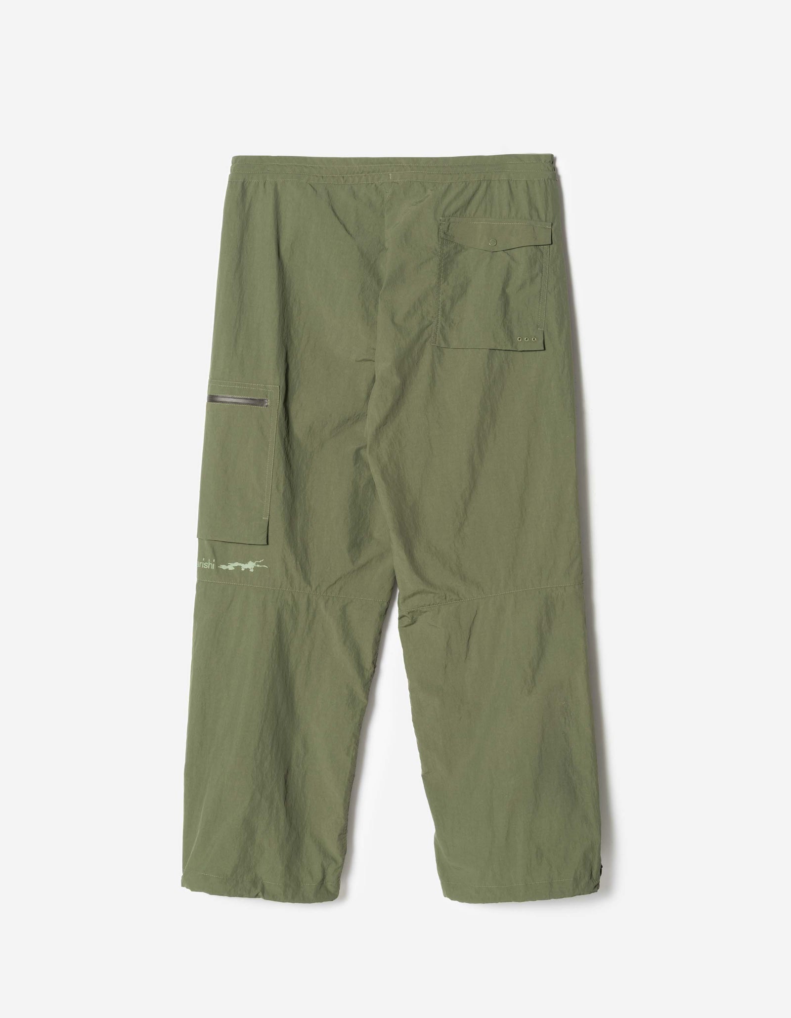 Green pants on a white background