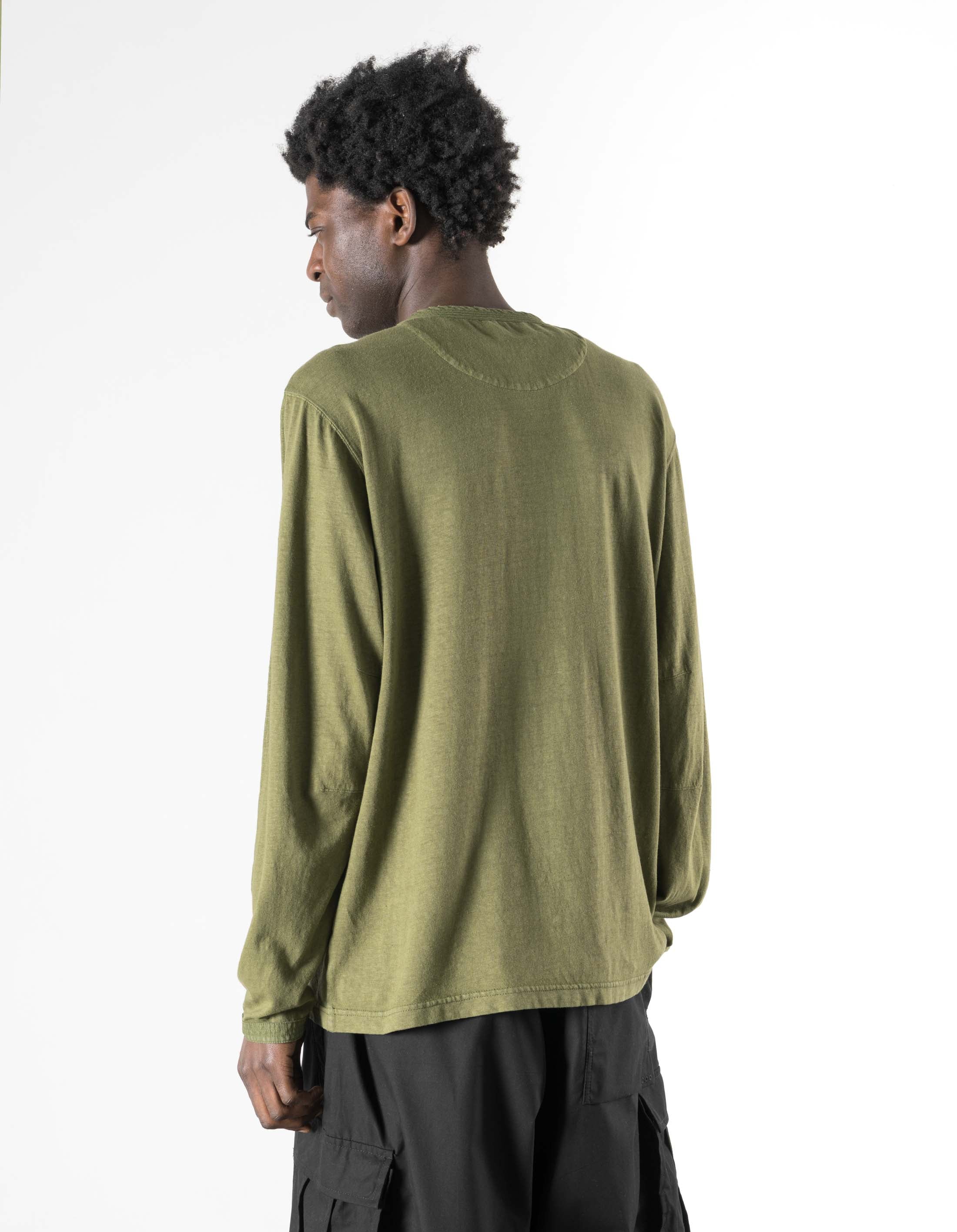 7208 Cotton Hemp Henley L/S T-Shirt Olive OG-107F – Maharishi
