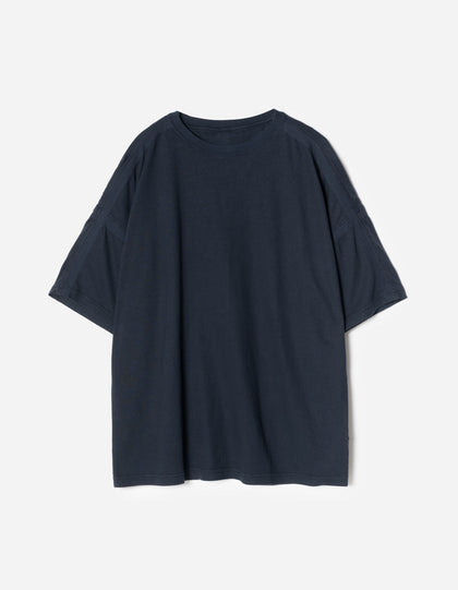7210 Cotton Hemp Kimono T-shirt Navy