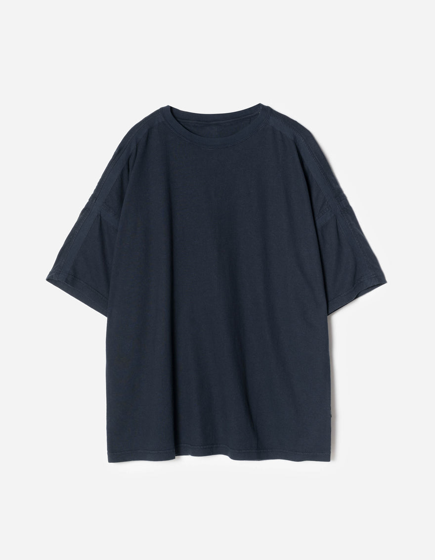 7210 Cotton Hemp Kimono T-shirt Navy