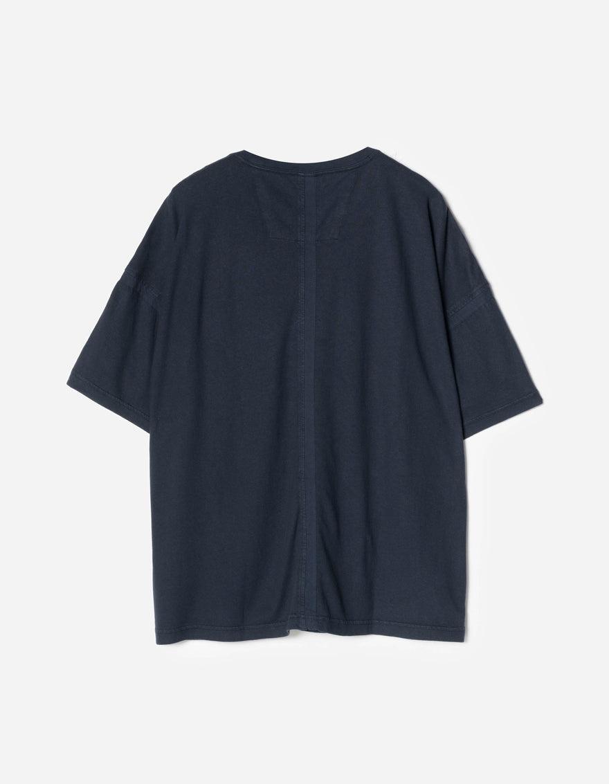 7210 Cotton Hemp Kimono T-shirt Navy