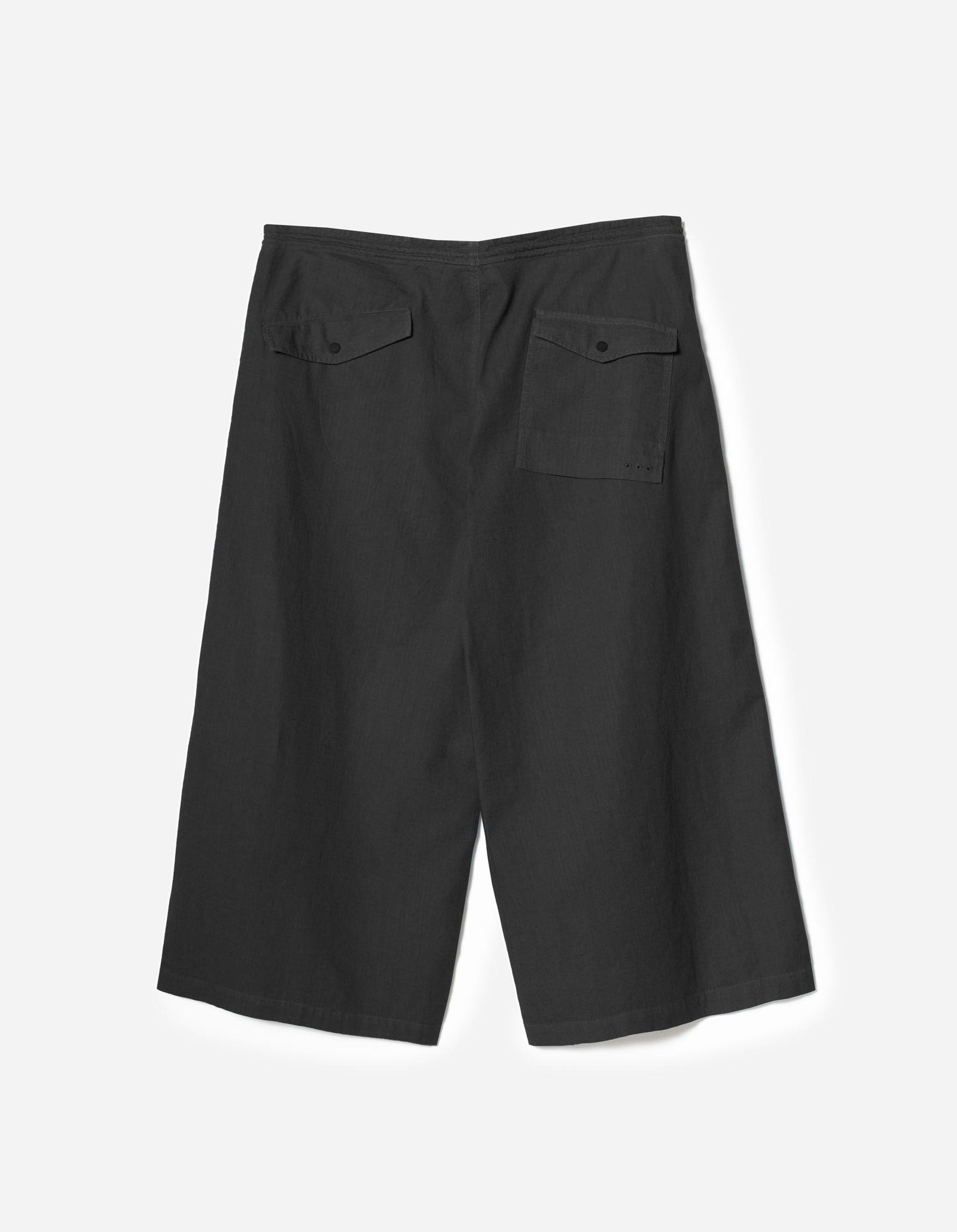 7217 Cropped Hakama Pants Black