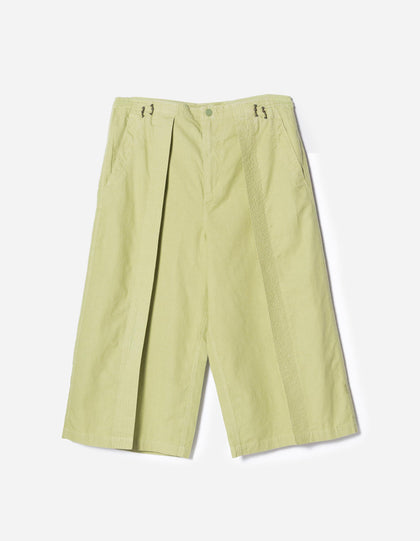 7217 Cropped Hakama Pants Moss Green
