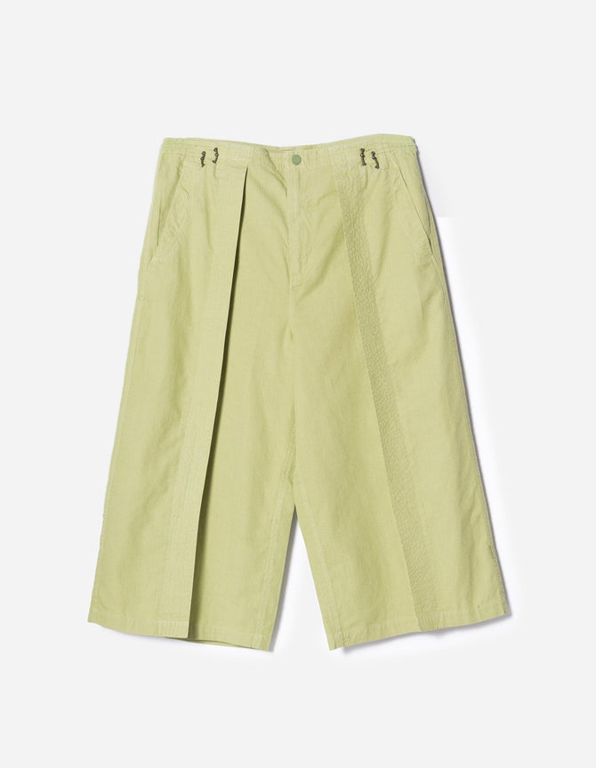 7217 Cropped Hakama Pants Moss Green