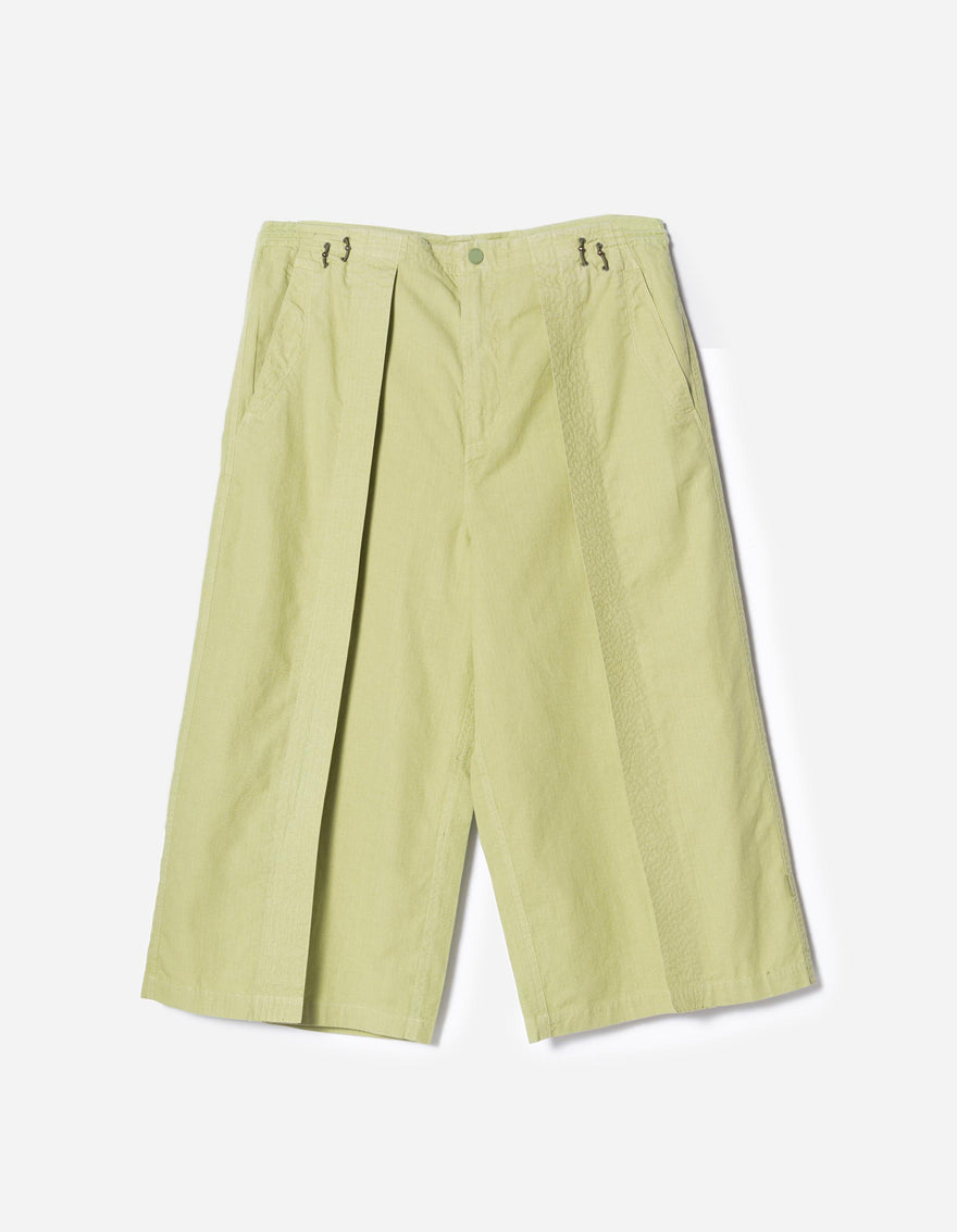 7217 Cropped Hakama Pants Moss Green