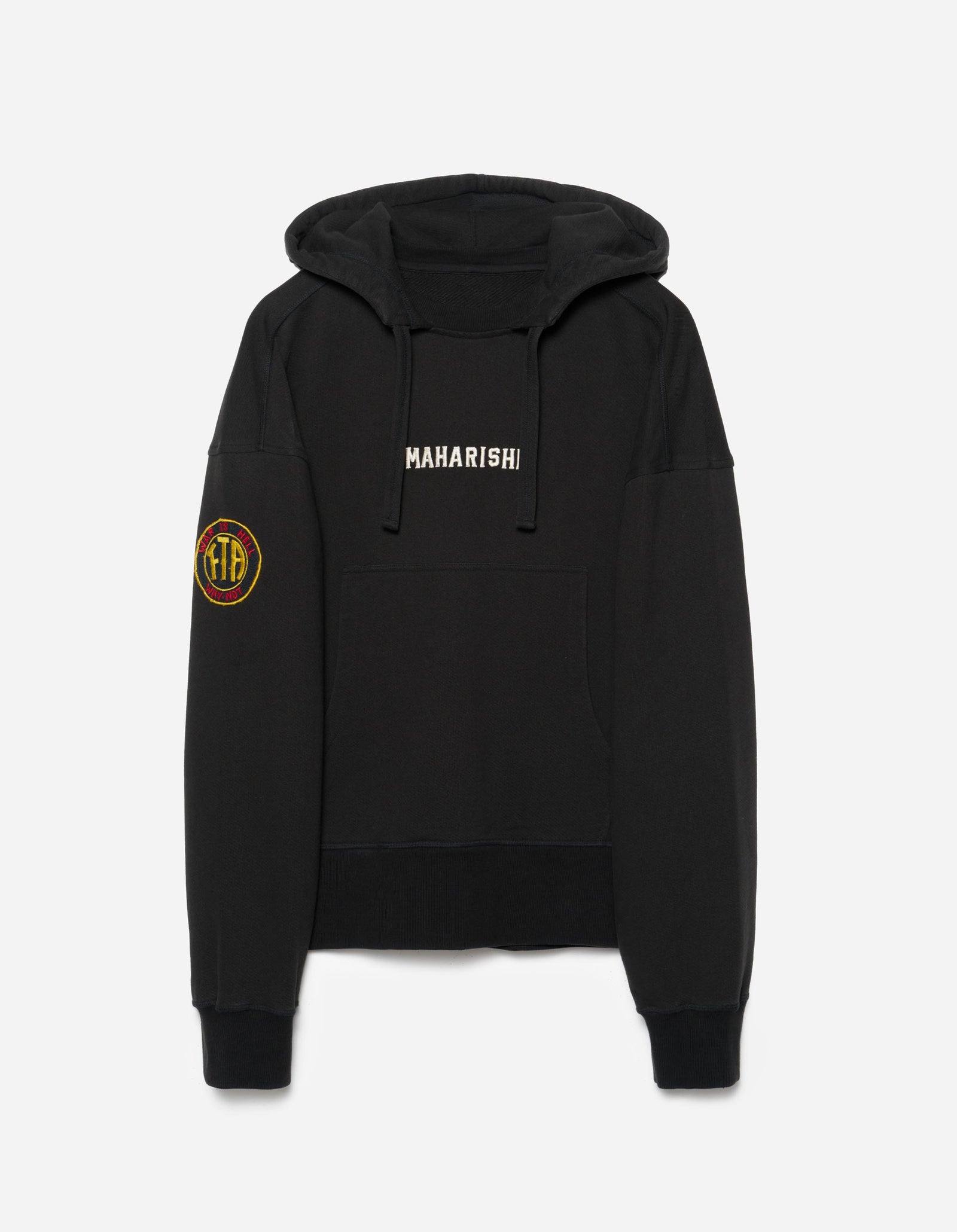 7244 Temple M Vintage Hooded Sweat Black