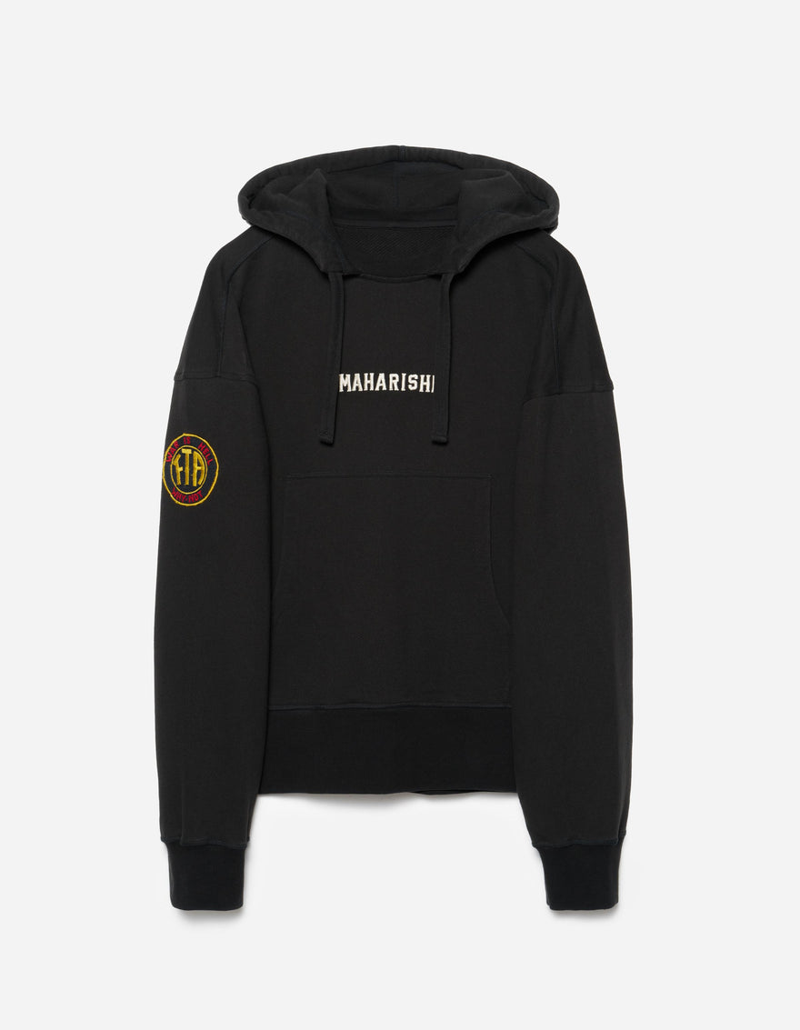 7244 Temple M Vintage Hooded Sweat Black