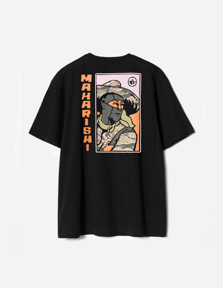 7262 Japanese Menko Card S/S T-Shirt Black